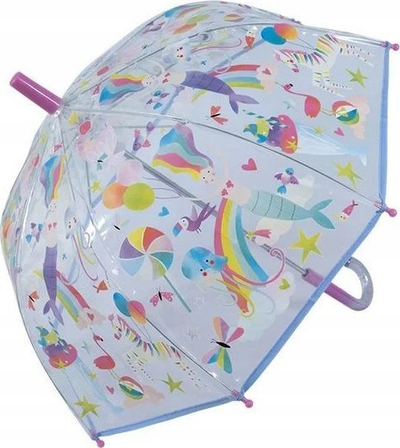Çadër fëmijësh Floss & Rock Magic Umbrella Fantasy, 66 x 60 cm, transparente shumëngjyrëshe