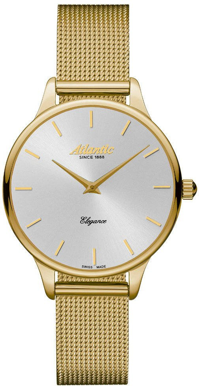 Orë dore Atlantic Elegance 29038.45.21MB, kuarc, çelik inox, ngjyrë argjendi