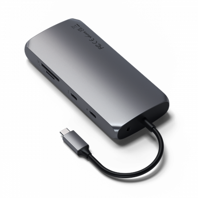 Përshtatës Satechi Aluminium USB-C Multiport MX, i hirtë