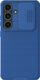 Mbështjellës telefoni Nillkin CamShield Pro për Samsung Galaxy S24, me kapak kamere, silikon TPU, blu