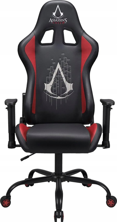 Karrige gaming Subsonic Assassin's Creed, mbështetëse 3D, lëkurë sintetike, e zezë me të kuqe