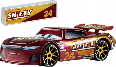 Makina lodër Disney Pixar Cars William Byrev 24, metal, Nascar, e kuqe me ari