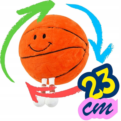 Top basketbolli XQMax Emoji Ball, 23cm, me këmbë, portokalli