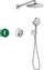 Set dushi Hansgrohe Raindance S, montim i fshehur, me termostat, 24cm, krom