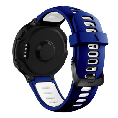 Rrip silikoni për orë Garmin G02, i dhënë me Forerunner 220 235 735XT, blu e bardhë