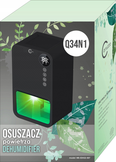 Tharës ajri Arruzzo WB EDH22 007, depozitë 3.8L, panel digjital, i zi