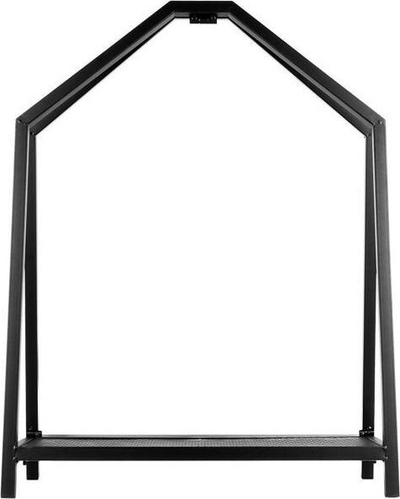 Raft për dru Bla Standard, i palosshëm, metal, i zi