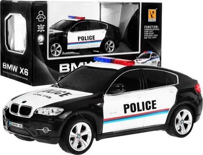 Makina policore me telekomandë Rastar BMW X6, 1:24, 27MHz, me drita, bardh e kaltër