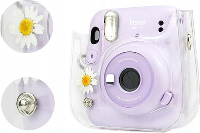 Set aksesorësh LoveInstant për Fuji Instax Mini 11, kuti mbrojtëse 8 në 1, dizajn me lule margarita, shumëngjyrëshe