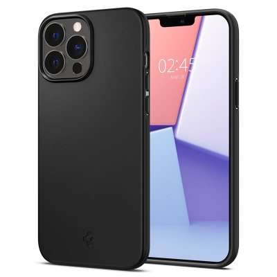 Mbështjellëse për iPhone 13 Pro Max Spigen Thin Fit, e zezë