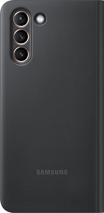 Mbështjellës për Samsung Galaxy S21 Clear View, i zi