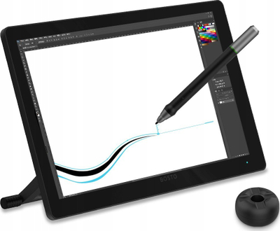 Tablet grafik Bosto Studio 16HDT, 15.6\", 8192 nivele presioni, ngjyrë e zezë