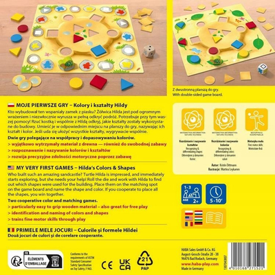 Едукативна игра Haba My First Games Hildas Colors and Shapes, за деца 2+, дрвена, шарена