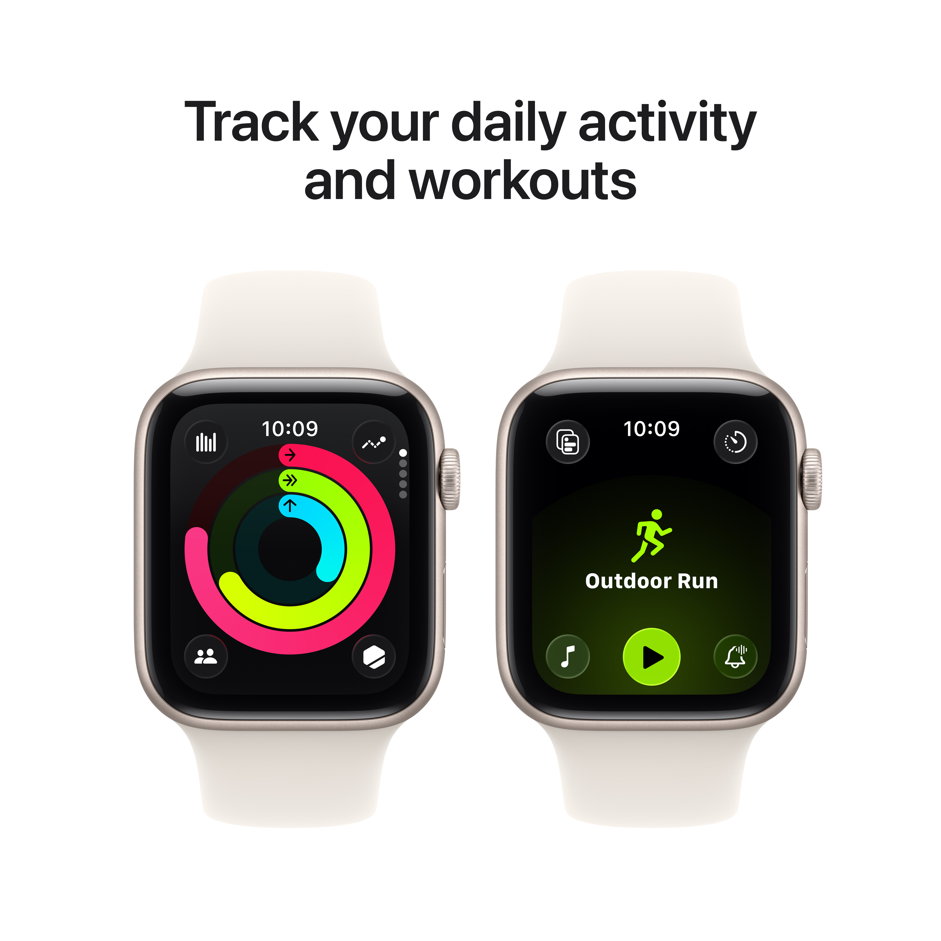 Apple Watch SE 3 GPS 40mm Starlight Aluminium Case with Starlight Sport Band, M/L 6