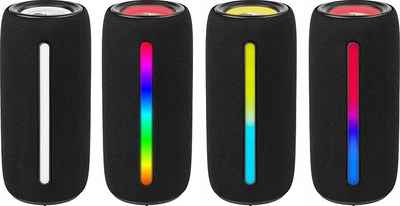 Bokse Bluetooth Tracer Stripe TWS, 10W, IPX5, RGB, të zinj