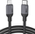 Kabllo Ugreen UGR1164, USB C me Lightning, 1m, e zezë