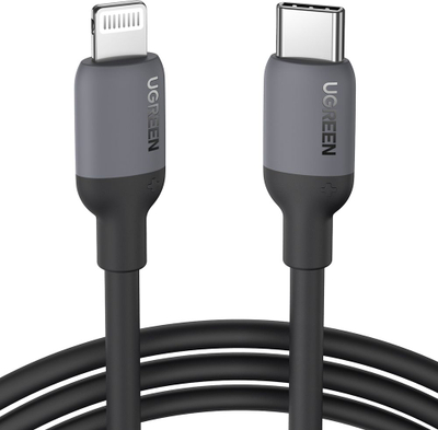 Kabllo Ugreen UGR1164, USB C me Lightning, 1m, e zezë