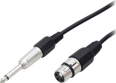 Kabllo audio Blow Plug 6.3MN-PLUG, XLR në 6.3 mm mono, 10m, e zezë