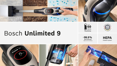 Fshesë vertikale Bosch Unlimited 9 BCS931GAC, pa kabllo, 18V, gri
