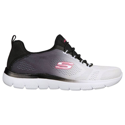Atlete Skechers Summer Bright Charmer W 149536 BKW, Memory Foam, rrjetë ombré, bardh e zez