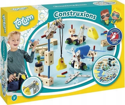 Игра за конструирање Totum Construxions 025288, од дрво, 3+, многуобојна