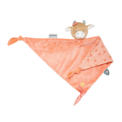 Mbajtse per meme Doudou Cow Mila- 65x35 cm - Coral
