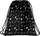 Çantë sportive Shoe Bag, me print shumëngjyrësh për atlete, e zezë