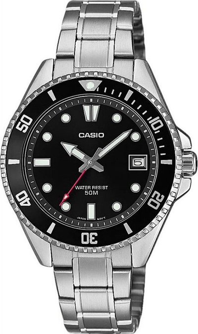 Orë dore Casio MDV-10D-1A1VEF për burra, argjendi