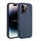 Kapotë telefoni për Samsung S25 Plus, lëkurë, MagSafe, blu