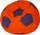 Qese ulëse Go Gift Football, XXL 140 cm, formë top futbolli, e kuqe vjollcë