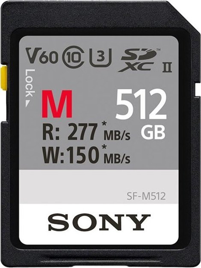 Kartë memorie Sony SF-M, 512GB, SDXC UHS-II V60