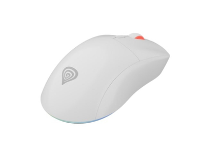 Maus gaming Genesis Zircon XIII, pa kabllo, RGB, i bardhë