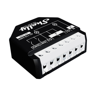 Relé smart Shelly Wave 2PM, 2 kanale, 16A, Z-Wave, i zi
