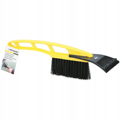 Set pastrimi bore Dunlop, furçë dhe skrap akulli, plastikë rezistente, i verdhë