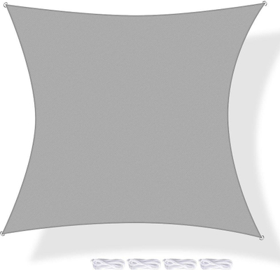 Tendë hijëzuese katrore Ambiance Square, 5 x 5 m, UPF 50+, gri