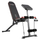Stol ushtrimesh HMS L8021, multifunksional, deri 150 kg, i zi me të kuqe