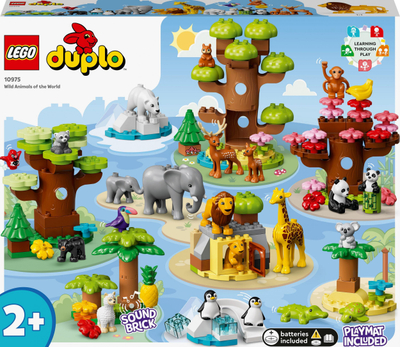 Lodër ndërtimi Lego Duplo Kafshët e Egra të Botës 10975, 142 copa, 2+ vjeç, shumngjyrëshe