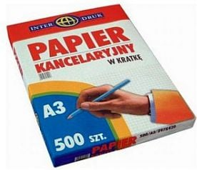 Letër zyre Interdruk A3, me vija, 100 fletë, e bardhë