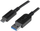 Kabllo StarTech USB-A - USB-C USB (USB31AC1M), 1m, e zezë