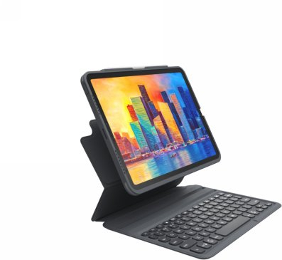 Tastierë me këllëf ZAGG Pro Keys për iPad Air 10.9 Gen 4/5, wireless, me drita, gri