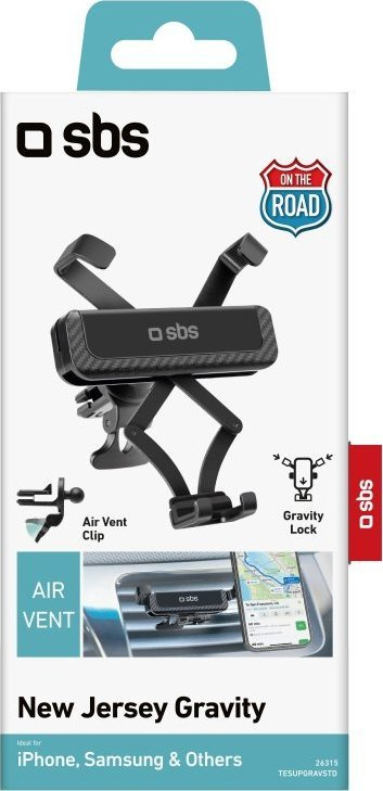 Mbajtëse telefoni për makinë SBS Car Smartphone Mount, univerzale, pasive, e zezë