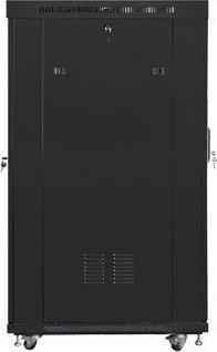 Kabinet rrjeti Lanberg Cabinet FF01, 19" 22U 800x1000, derë e shpuar, i zi
