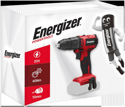 Stërvitëse pa kabllo Energizer Brushless, 20V, 40Nm, e kuqe