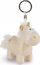 Varëse çelsash pelushi Nici Unicorn Shooting Star, 10cm, krem me të artë