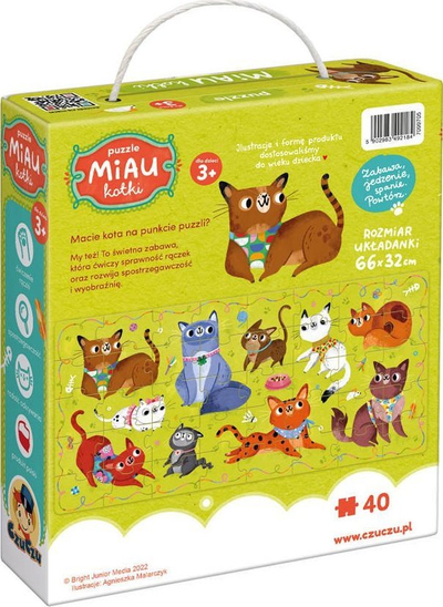 Puzzle Czuczu Meow Kittens, 40 pjesë, për fëmijë 3+, shumëngjyrësh