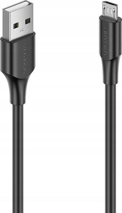 Kabllo USB Vention, USB 2.0 në Micro USB, 3 m, 2A, i zi