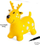 Lodër kërcyse BS Toys Skippy Deer, 50 cm, plastike, e verdhë