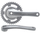 Garniturë pedalesh ProX City Alu, 1‑shpejtësi 38T, 170mm, argjendtë