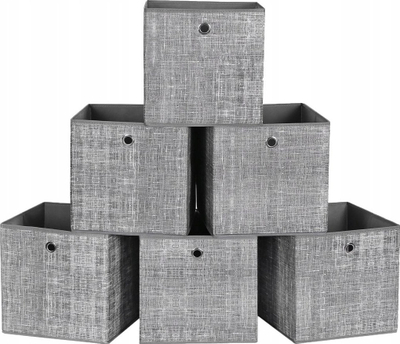 Set kuti organizuese Leobert RFB002G02V1, 6 copë, 30x30x30 cm, gri
