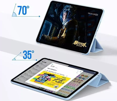 Mbulesë tableti Tech-Protect SmartCase për iPad 10.9" 2022, me funksion zgjim/fjetje, blu e çelët